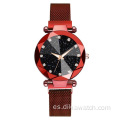 Reloj magnético de cielo estrellado para mujer, relojes de lujo para mujer, relojes de pulsera de cuarzo con diamantes de moda para mujer, reloj femenino Zegarek Damski